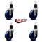 Service Caster 4'' Solid Poly Wheel Swivel 1-7/8'' Expanding Stem Caster Set, 4PK SCC-EX20S414-SPUS-178-4 - alternate 4